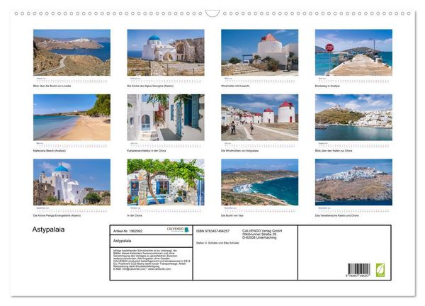 Produktbild: Astypalaia (Wandkalender 2026 DIN A2 quer), CALVENDO Monatskalender