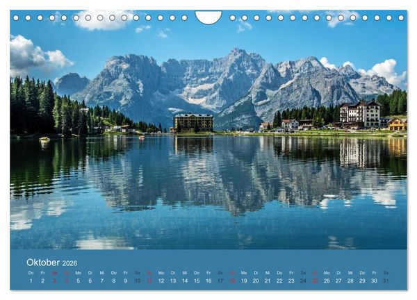 Produktbild: Dolomiten - Bezaubernde Giganten (Wandkalender 2026 DIN A4 quer), CALVENDO Monatskalender