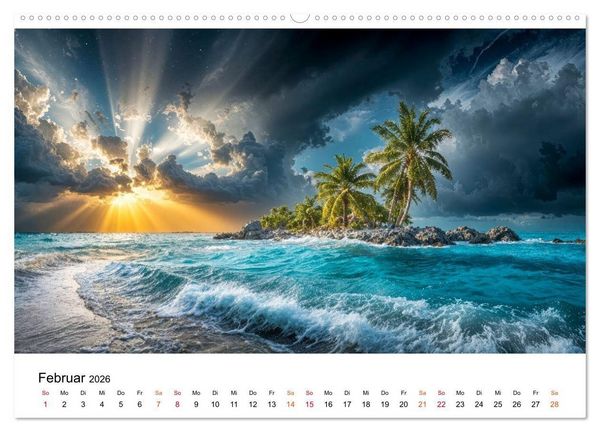 Produktbild: Inseln der Sehnsucht - Versteckte Paradiese (Wandkalender 2026 DIN A2 quer), CALVENDO Monatskalender