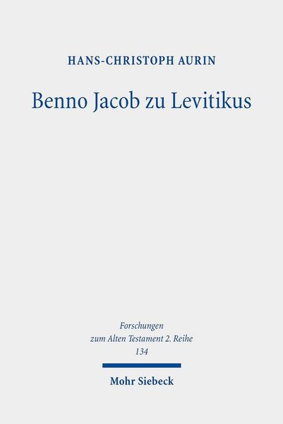 Produktbild: Benno Jacob zu Levitikus