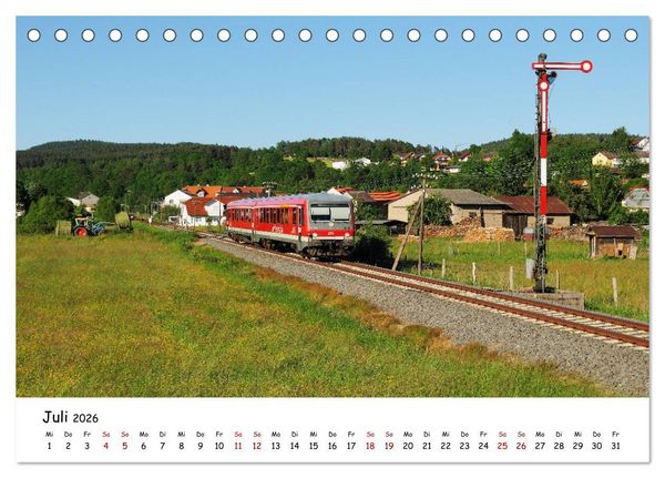 Produktbild: Hessische Nebenbahnen - Unterwegs in Nordhessen (Tischkalender 2026 DIN A5 quer), CALVENDO Monatskalender
