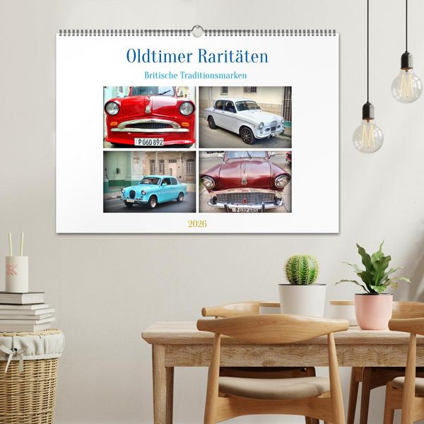 Produktbild: Oldtimer Rarit&auml;ten - Britische Traditionsmarken (Wandkalender 2026 DIN A2 quer), CALVENDO Monatskalender