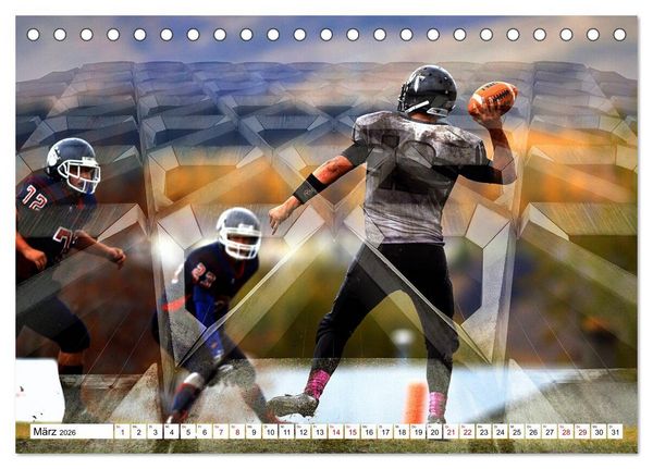 Produktbild: HEROES - American Football (Tischkalender 2026 DIN A5 quer), CALVENDO Monatskalender