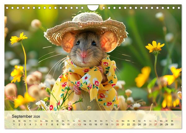 Produktbild: Die trendigsten M&auml;use. Mode-Saison in der niedlichen Pelzchenwelt (Wandkalender 2026 DIN A4 quer), CALVENDO Monatskalender