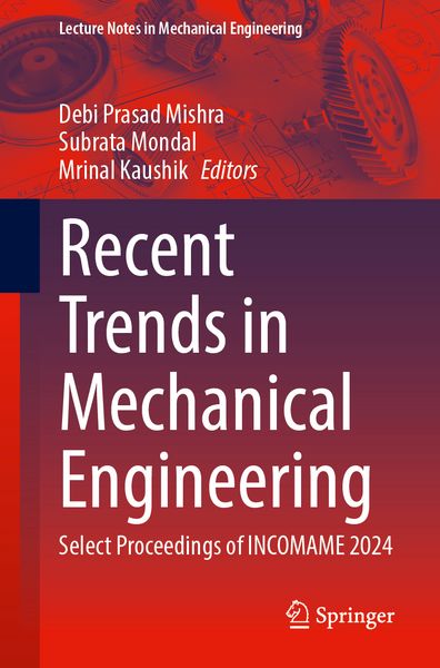 Produktbild: Recent Trends in Mechanical Engineering