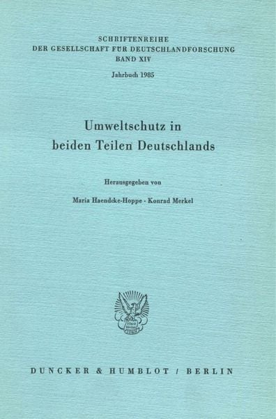 Produktbild: Umweltschutz in beiden Teilen Deutschlands.