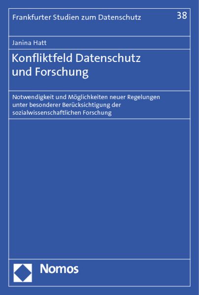 Produktbild: Konfliktfeld Datenschutz und Forschung