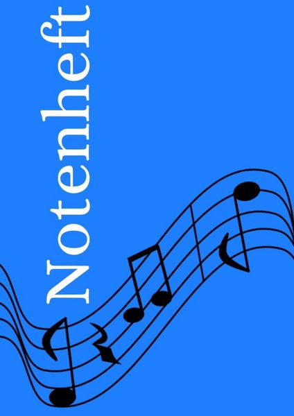 Notenheft: DIN A4 Notenlinienheft | 60 Seiten mit 12 Notenzeilen / Systeme pro Blatt | Papier 90g/m² | Musikheft mit Notenlinien -