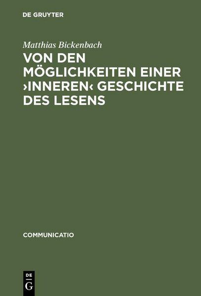 Produktbild: Von den M&ouml;glichkeiten einer &iquest;inneren&iquest; Geschichte des Lesens