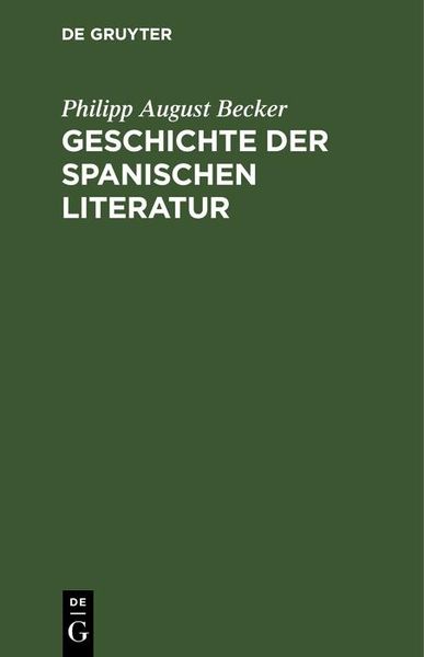 Produktbild: Geschichte der spanischen Literatur