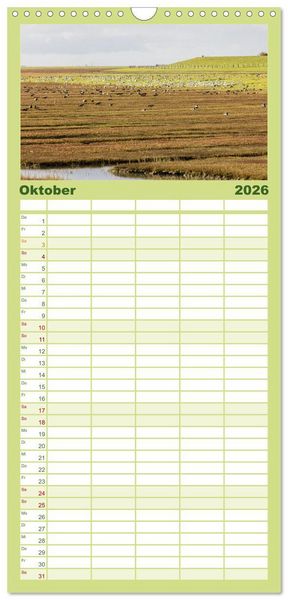 Produktbild: Familienplaner 2026 - Pellworm - Das Inselparadies mit 5 Spalten (Wandkalender, 21 x 45 cm) CALVENDO