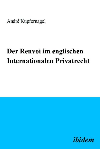 Produktbild: Der Renvoi im englischen Internationalen Privatrecht