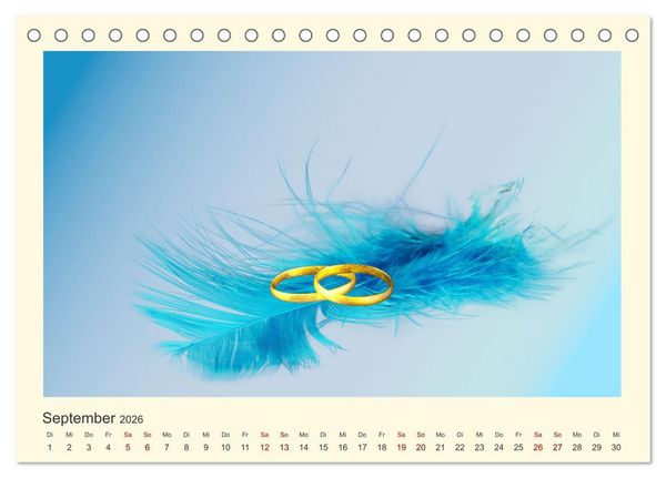 Produktbild: Das sch&ouml;nste Jahr, das Jahr der LIEBE (Tischkalender 2026 DIN A5 quer), CALVENDO Monatskalender
