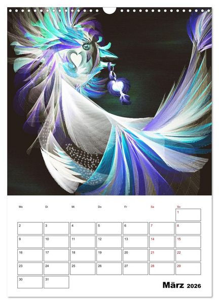 Produktbild: Zauberhaftes Textildesign (Wandkalender 2026 DIN A3 hoch), CALVENDO Monatskalender