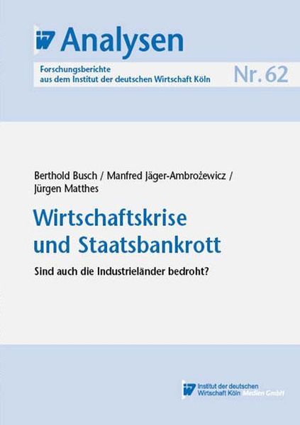 Produktbild: Wirtschaftskrise und Staatsbankrott