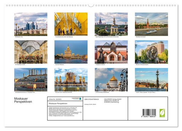 Produktbild: Moskauer Perspektiven (Wandkalender 2026 DIN A2 quer), CALVENDO Monatskalender