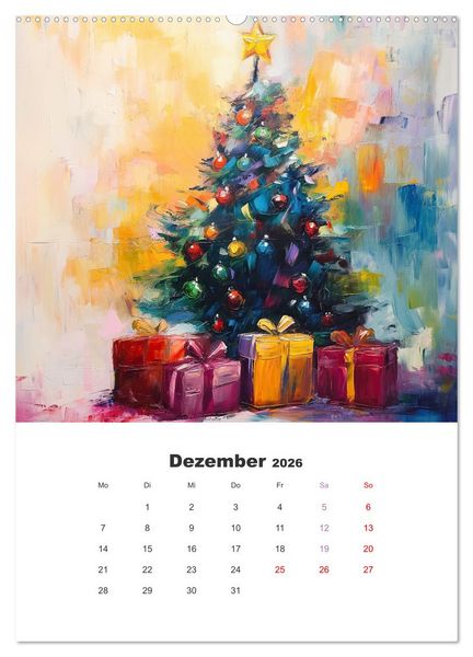 Produktbild: Abstrakte KI-Kunstwerke - Farbenfrohe Kunstmomente f&uuml;r das ganze Jahr (hochwertiger Premium Wandkalender 2026 DIN A2 hoch), Kunstdruck in Hochglanz