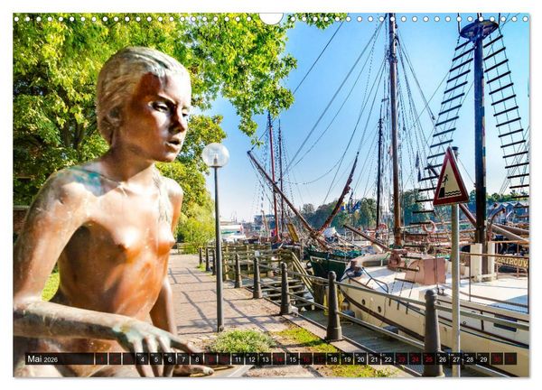 Produktbild: LEER Museumshafen und Altstadt (Wandkalender 2026 DIN A3 quer), CALVENDO Monatskalender