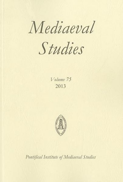 Produktbild: Mediaeval Studies 75 (2013)