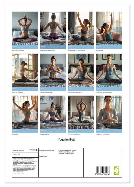 Produktbild: Yoga im Bett (Wandkalender 2026 DIN A3 hoch), CALVENDO Monatskalender