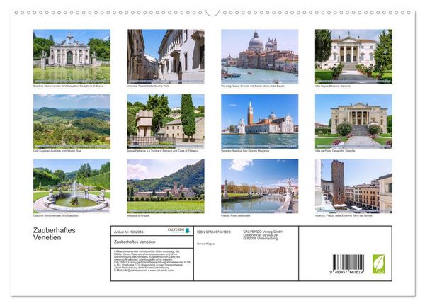 Produktbild: Zauberhaftes Venetien (hochwertiger Premium Wandkalender 2026 DIN A2 quer), Kunstdruck in Hochglanz