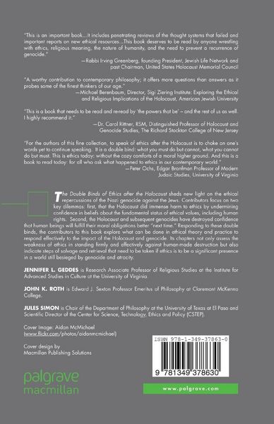 Produktbild: The Double Binds of Ethics after the Holocaust