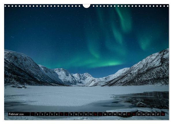Produktbild: Aurora borealis - Magische Polarlichtn&auml;chte in Island und Norwegen (Wandkalender 2026 DIN A3 quer), CALVENDO Monatskalender