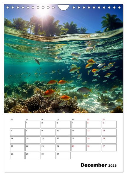 Produktbild: T&uuml;rkisblauer Genuss (Wandkalender 2026 DIN A4 hoch), CALVENDO Monatskalender