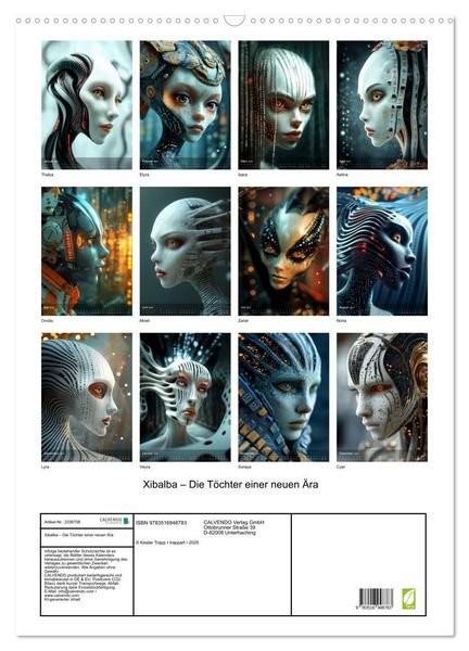 Produktbild: Xibalba &ndash; Die T&ouml;chter einer neuen &Auml;ra (Wandkalender 2027 DIN A2 hoch), CALVENDO Monatskalender