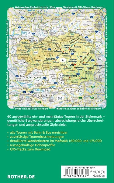 Produktbild: ROTHER Wanderbuch Wandern mit &Ouml;ffis - Steiermark. 60 Touren mit Bahn & Bus