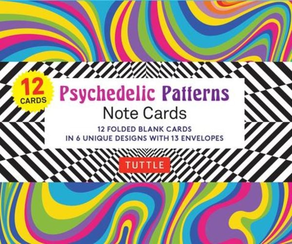 Psychedelic Patterns Note Cards - 12 Cards