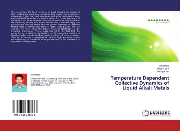 Produktbild: Temperature Dependent Collective Dynamics of Liquid Alkali Metals