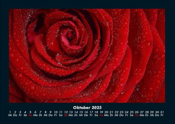 Produktbild: Rosen-Kalender 2025 Fotokalender DIN A4