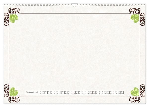 Produktbild: Bastelkalender Nostalgie-Rahmen 2026 (Wandkalender 2026 DIN A3 quer), CALVENDO Monatskalender