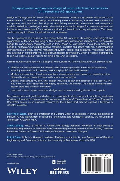 Produktbild: Design of Three-Phase AC Power Electronics Converters