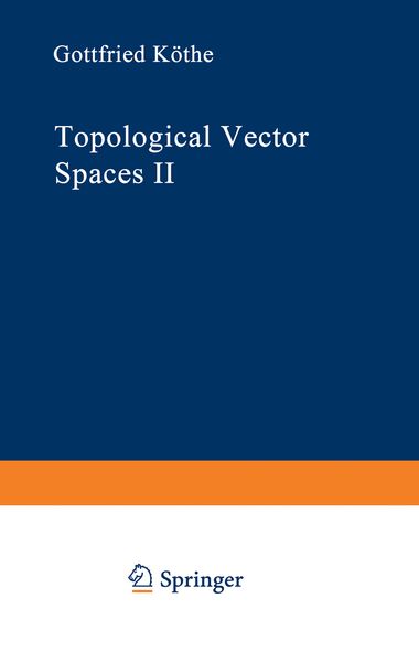 Produktbild: Topological Vector Spaces II