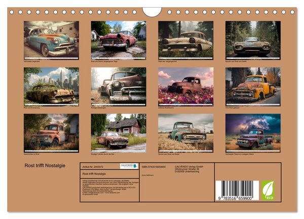 Produktbild: Rost trifft Nostalgie (Wandkalender 2026 DIN A4 quer), CALVENDO Monatskalender