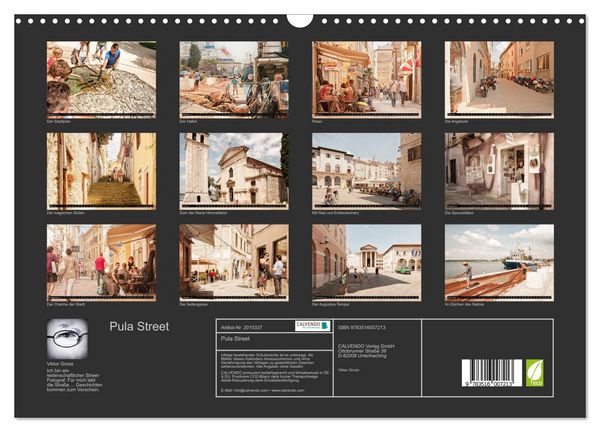 Produktbild: Pula Street (Wandkalender 2026 DIN A3 quer), CALVENDO Monatskalender