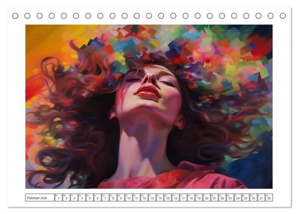Produktbild: Popart Prinzessin (Tischkalender 2026 DIN A5 quer), CALVENDO Monatskalender