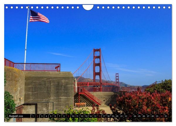 Produktbild: Golden Gate Bridge (Wandkalender 2026 DIN A4 quer), CALVENDO Monatskalender