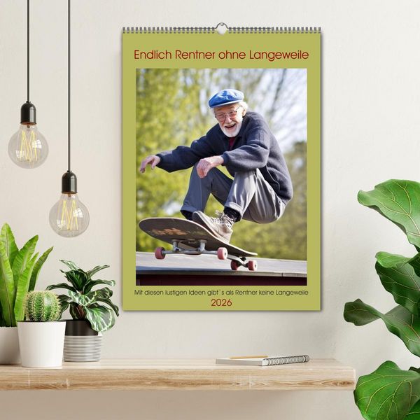 Produktbild: Endlich Rentner ohne Langeweile (Wandkalender 2026 DIN A2 hoch), CALVENDO Monatskalender