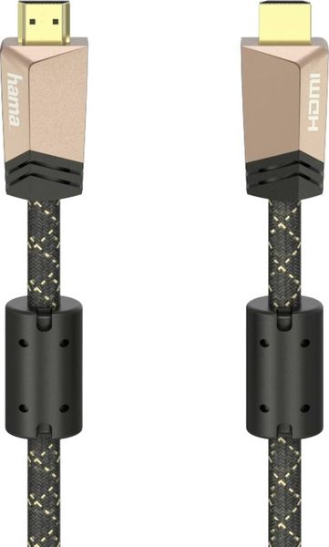 Hama HDMI Anschlusskabel HDMI-A Stecker, HDMI-A Stecker 1.50m Braun 00205025 4K UHD HDMI-Kabel
