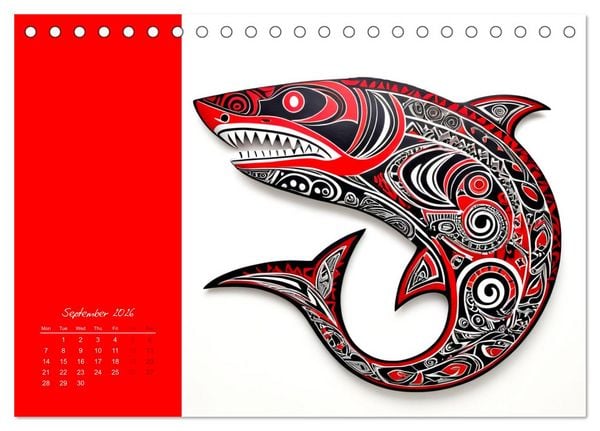 Produktbild: Tribal animals (Desk Calendar 2026 DIN A5 landscape), CALVENDO 12 Month DeskCalendar