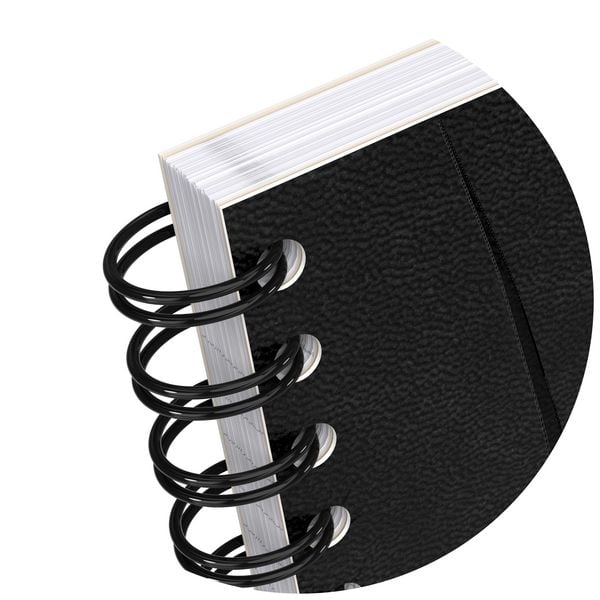 Produktbild: Oxford Spiralbuch Signature A5, 5mm kariert, mit flexiblem Cover, 80 Blatt, Optik Paper&reg;, SCRIBZEE&reg; kompatibel, schwarz