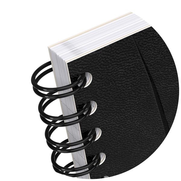 Produktbild: Oxford Spiralbuch Signature A5, liniert, mit flexiblem Cover, 80 Blatt, Optik Paper&reg;, SCRIBZEE&reg; kompatibel, schwarz