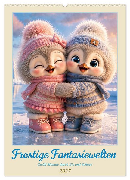 Produktbild: Frostige Fantasiewelten (Wandkalender 2027 DIN A2 hoch), CALVENDO Monatskalender