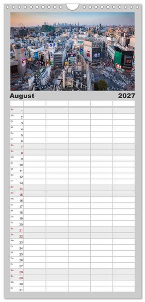 Produktbild: Familienplaner 2027 - Weltst&auml;dte - Iconic world cities mit 5 Spalten (Wandkalender, 21 x 45 cm) CALVENDO