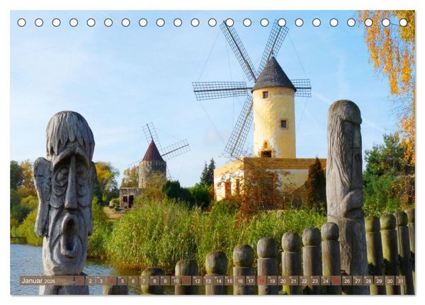Produktbild: Gifhorn - Kleine Reise durch die Welt der M&uuml;hlen (Tischkalender 2026 DIN A5 quer), CALVENDO Monatskalender