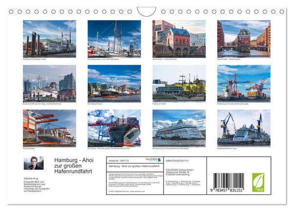 Produktbild: Hamburg - Ahoi zur gro&szlig;en Hafenrundfahrt (Wandkalender 2026 DIN A4 quer), CALVENDO Monatskalender