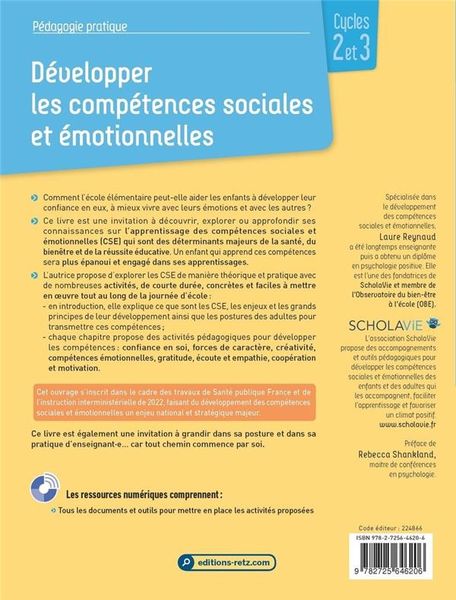 Produktbild: D&eacute;velopper les comp&eacute;tences sociales et &eacute;motionnelles : cycles 2 et 3